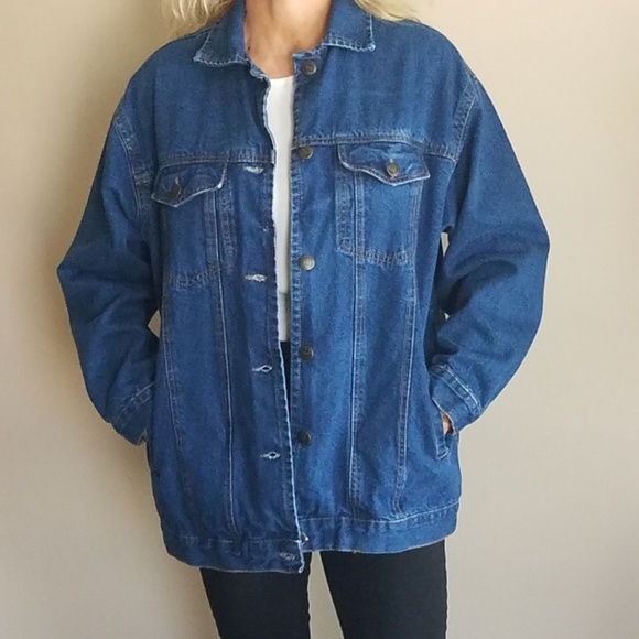 Hunters Run Jackets & Blazers - Hunters Run Women's Long Denim Jean Jacket